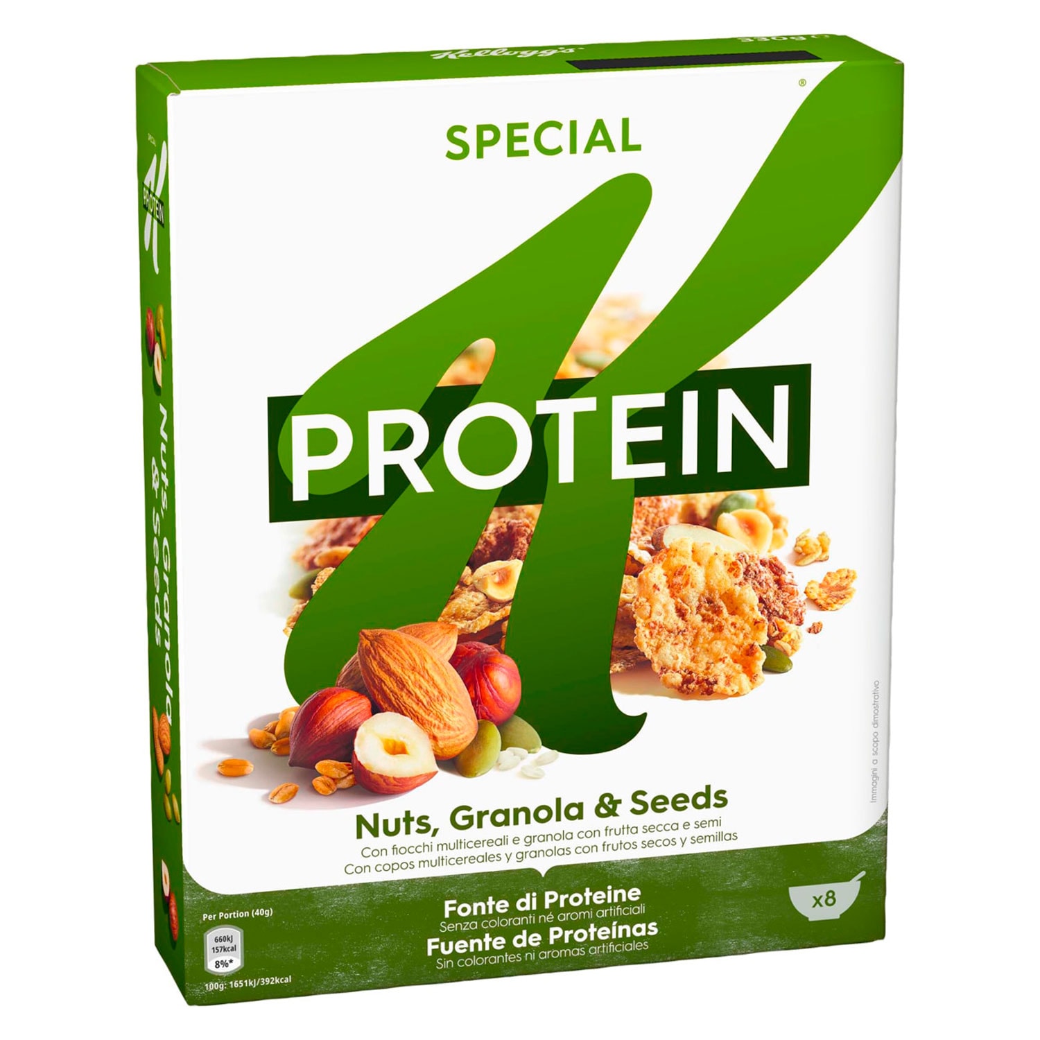 Kellogg's protein cereales & nuts, granola and seeds