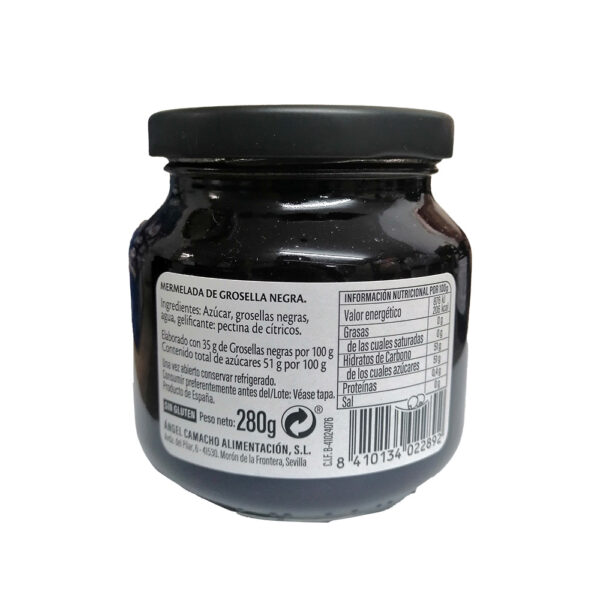 La Vieja Fabrica Black Currant Jam Cocina Selecta 280g - Image 2