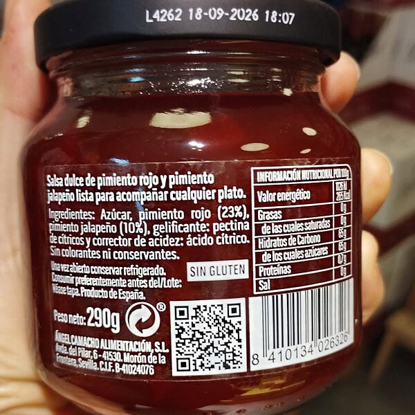 La Vieja Fábrica Sauce aux piments doux et aux jalapeños légèrement épicée 280 g – Image 2