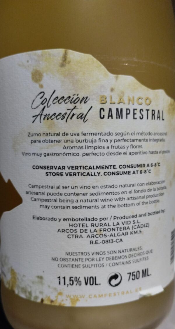 Campestral Sparkling Andalusischer Sherry Campiña Jerez Abfallfrei 75 cl – Bild 2