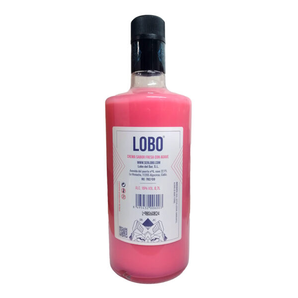 Lobo cream tequila strawberry Pink (agave) 70 cl – Image 2