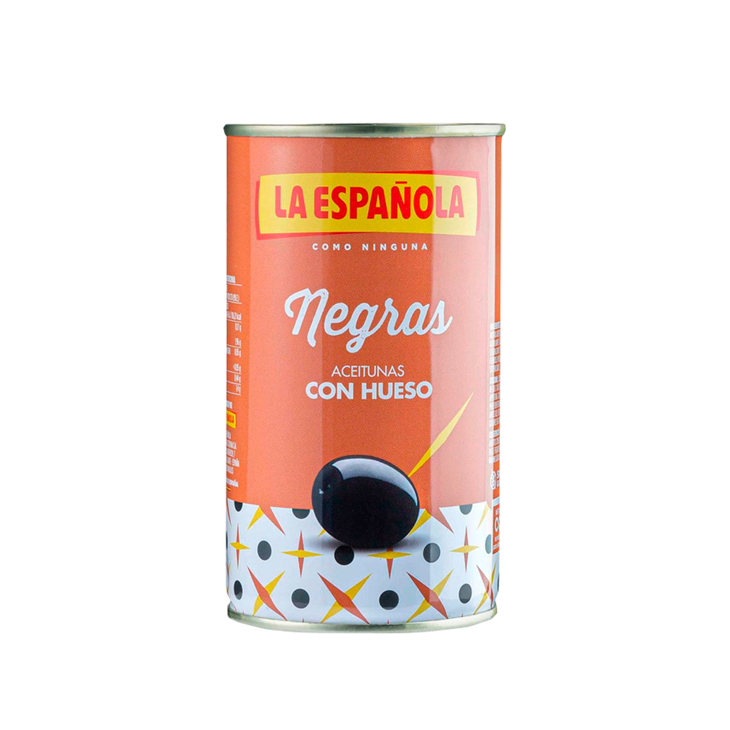 La española aceitunas negras con hueso lata 185 g