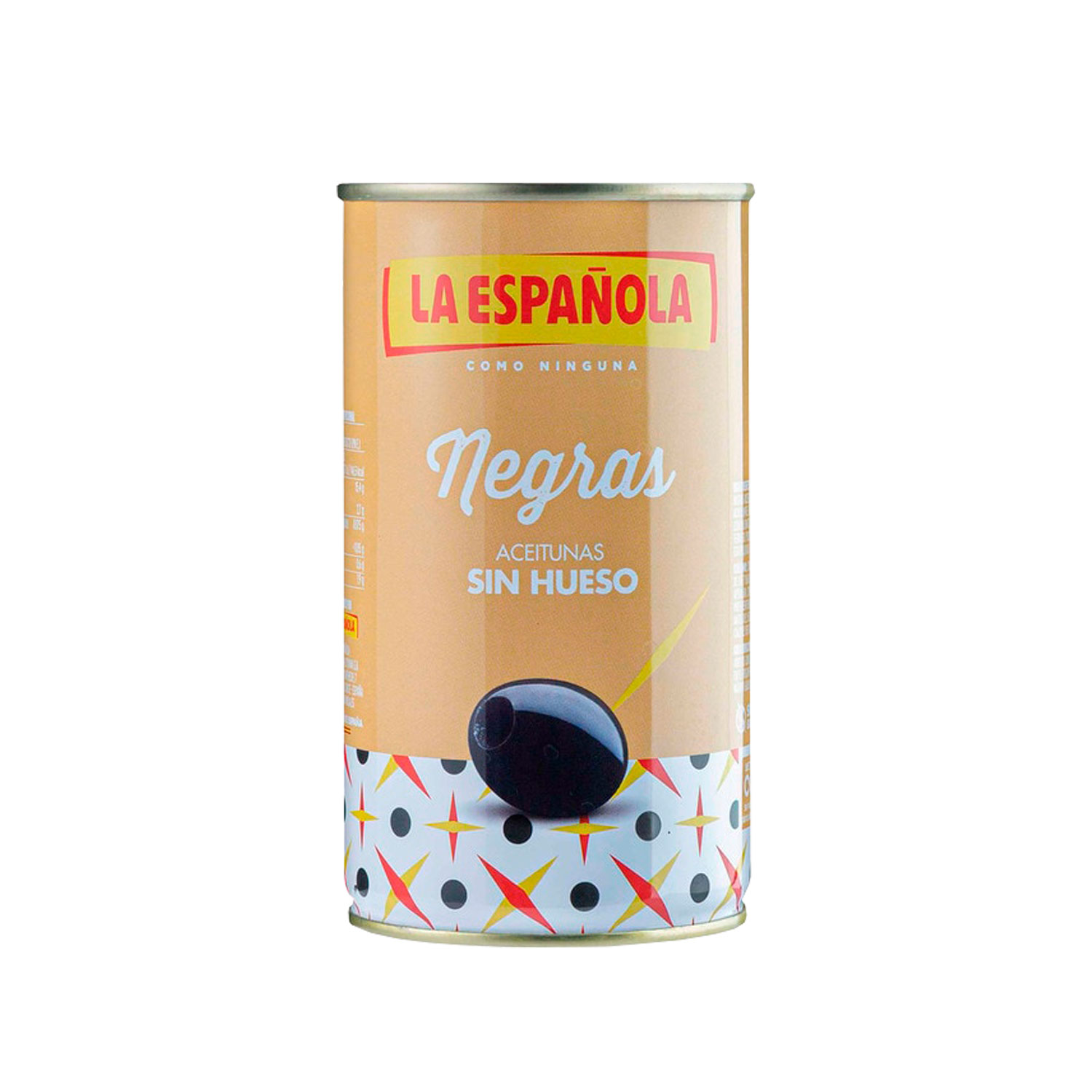 La española aceitunas negras sin hueso lata 150 g