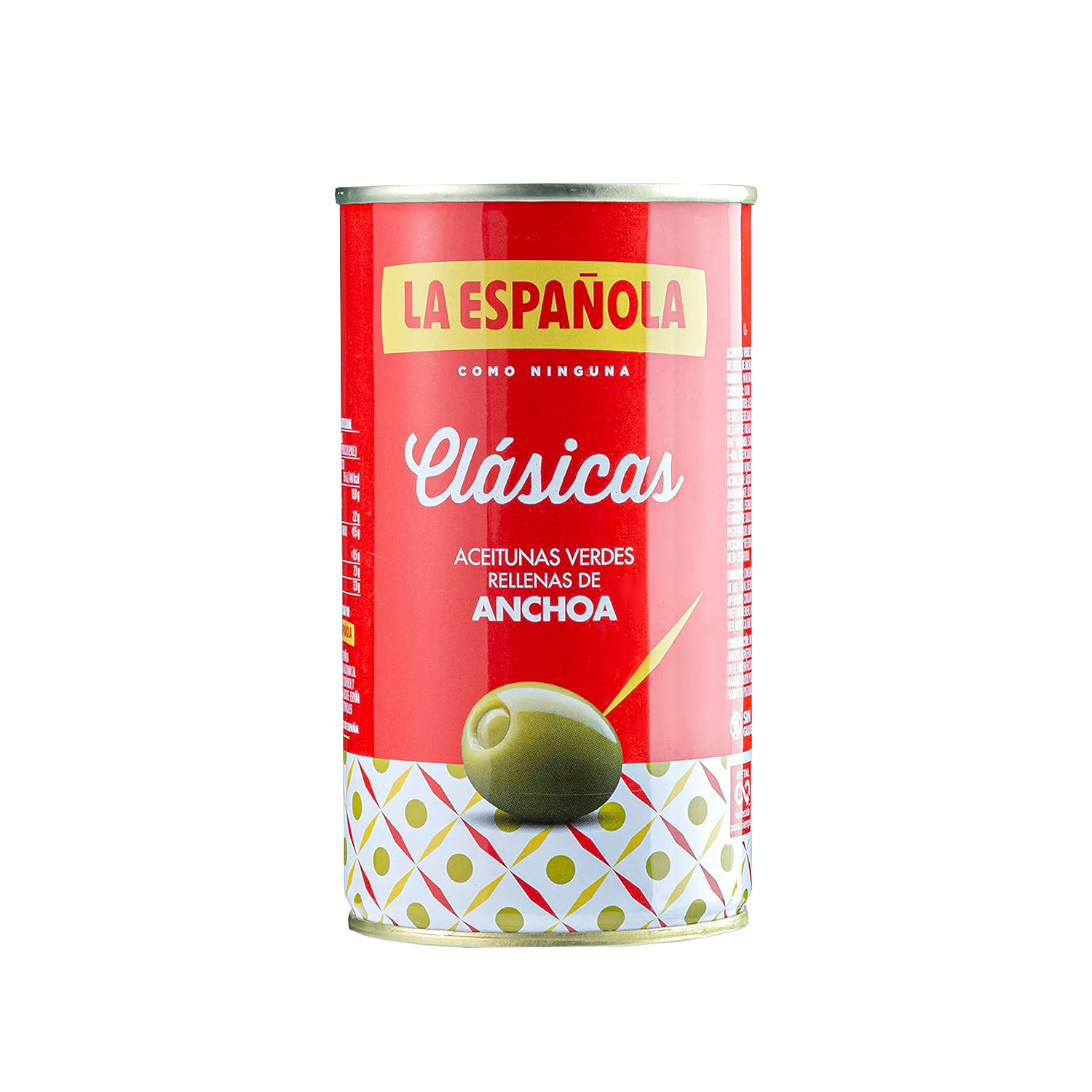 La española aceitunas rellenas de anchoa clásicas lata 150 gr