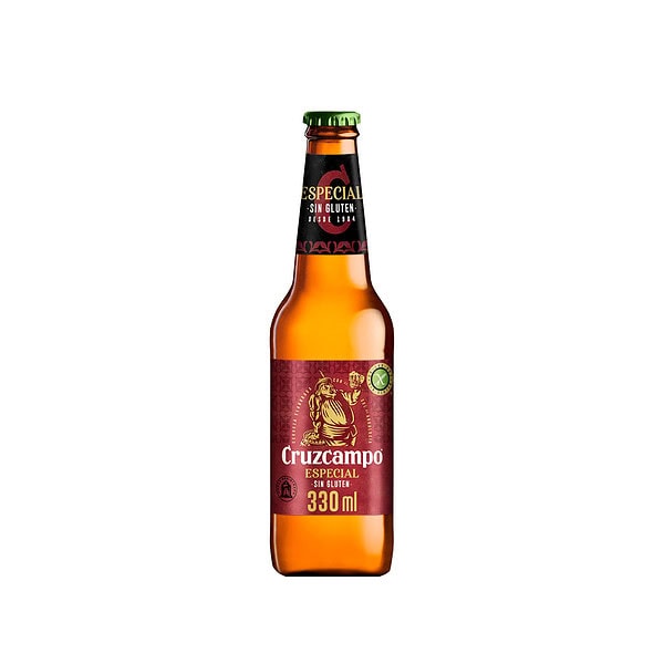 Cruzcampo sin gluten especial tercio cerveza Sevilla 33 cl