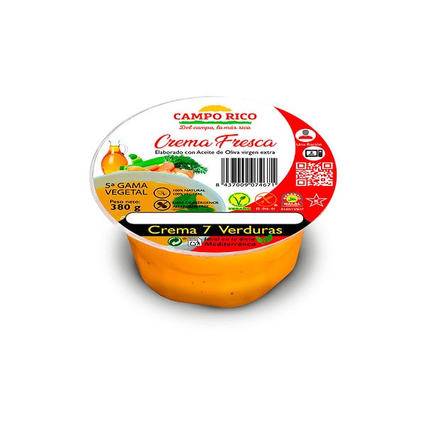 Crema 7 verduras Campo Rico 380g