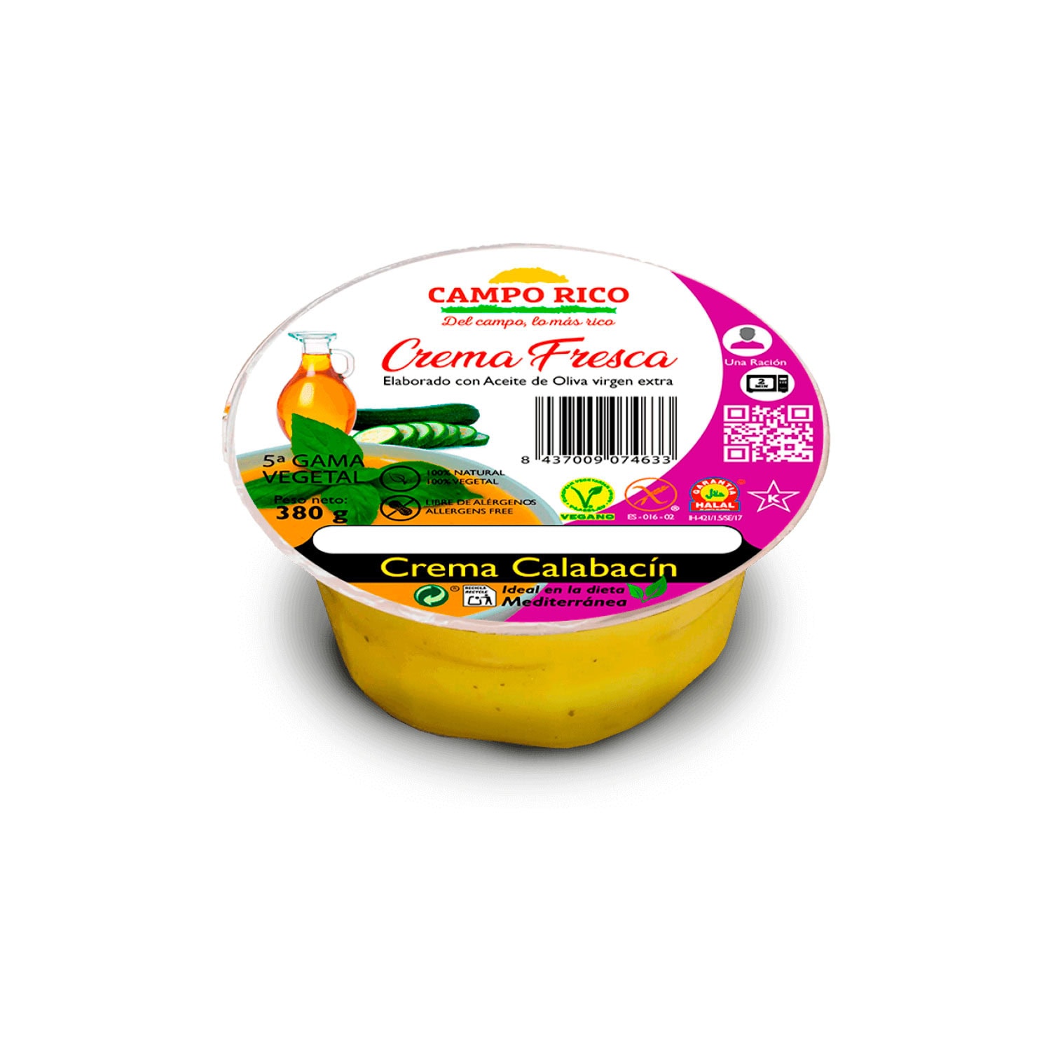 Crema de calabacín Campo Rico 380g