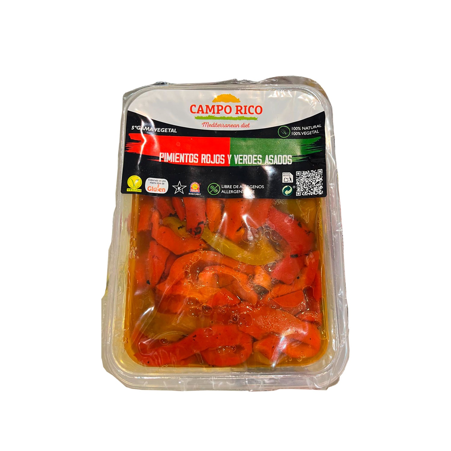 Pimientos rojos y verdes asados en tiras Campo Rico 1Kg