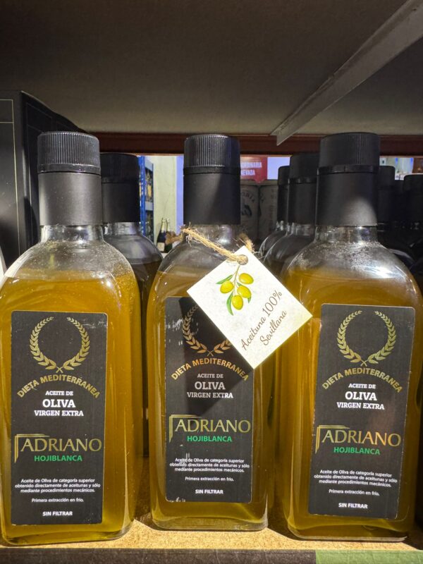 Adriano Aceite de Oliva Virgen Extra Hojiblanca 100% Sin Filtrar de Osuna, 500ml