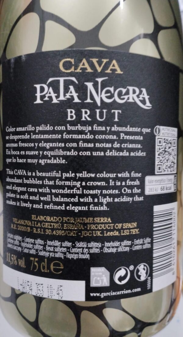 Pata Negra Cava Brut, 75cl - Imagen 2