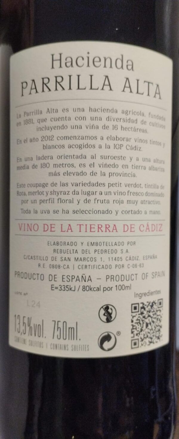 HACIENDA PARRILLA ALTA 2023 RED, 75CL - Image 2