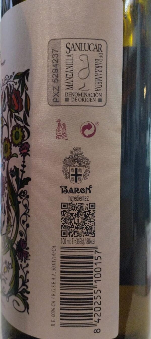 MICAELA MANZANILLA SANLUCAR, 75CL – Bild 2