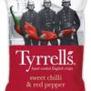 Tyrrells Sweet Chilli & Red Pepper Flavour Chips (importé), 150g