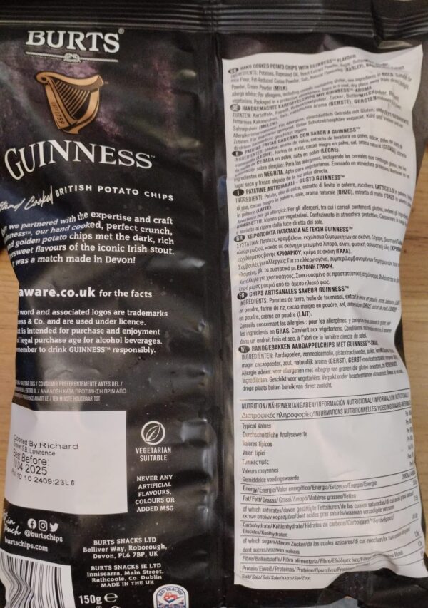 Guinness Patatas Fritas de Importación, 150gr - Imagen 2