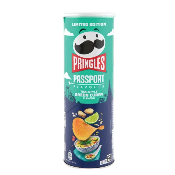 Pringles Estilo Tailandés sabor a curry verde, Import. 165g