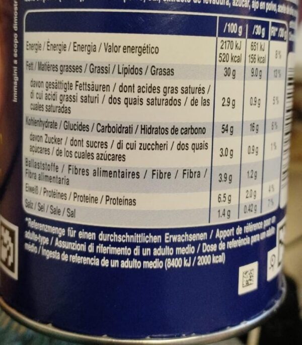 Italian Style Pringles Focaccia Flavor, Import. 165g - Image 2