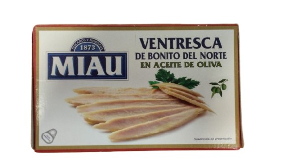 Ventre de thon blanc Meow à l'huile d'olive, 120g