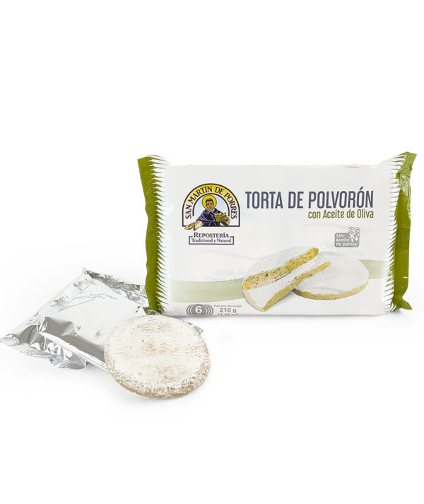 San Martín de Porres Tortas de Polvorón de Écija with Olive Oil 6 pcs, 210g - Image 2