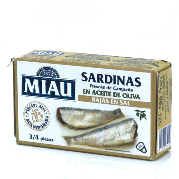 Meow Fresh Feldsardinen in salzarmem Olivenöl 3/4 Stück, 125g