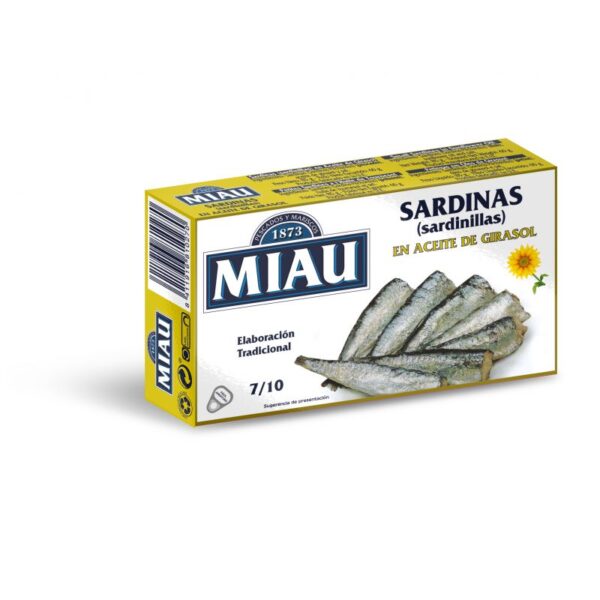 Meow Sardinen in Sonnenblumenöl 6/10, 90g