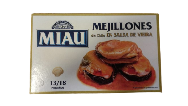 Meow Chile Mussels in Scallop Sauce 13/18 Small, 120g