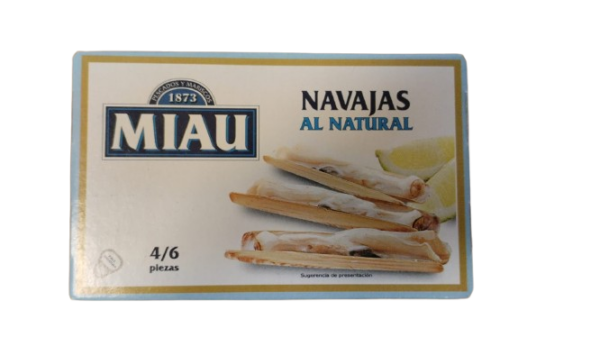 Meow Razor Shells Natural 4/6 Pieces, 120g
