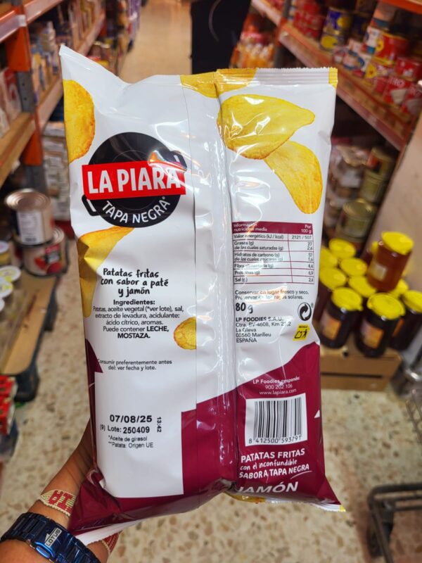 LA PIARA TAPA NEGRA KARTOFFELCHIPS MIT SCHINKENGESCHMACK, 80GR – Bild 2
