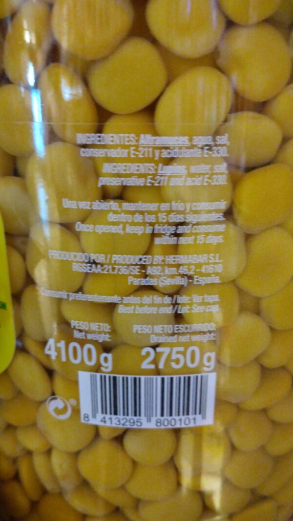 Saladitos Altramuces jar 2,75kg - Image 3