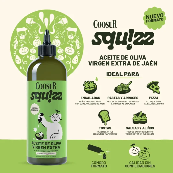 Coosur Squizz Natives Olivenöl Extra Spezial Dressing aus Jaén, 620ml – Bild 2