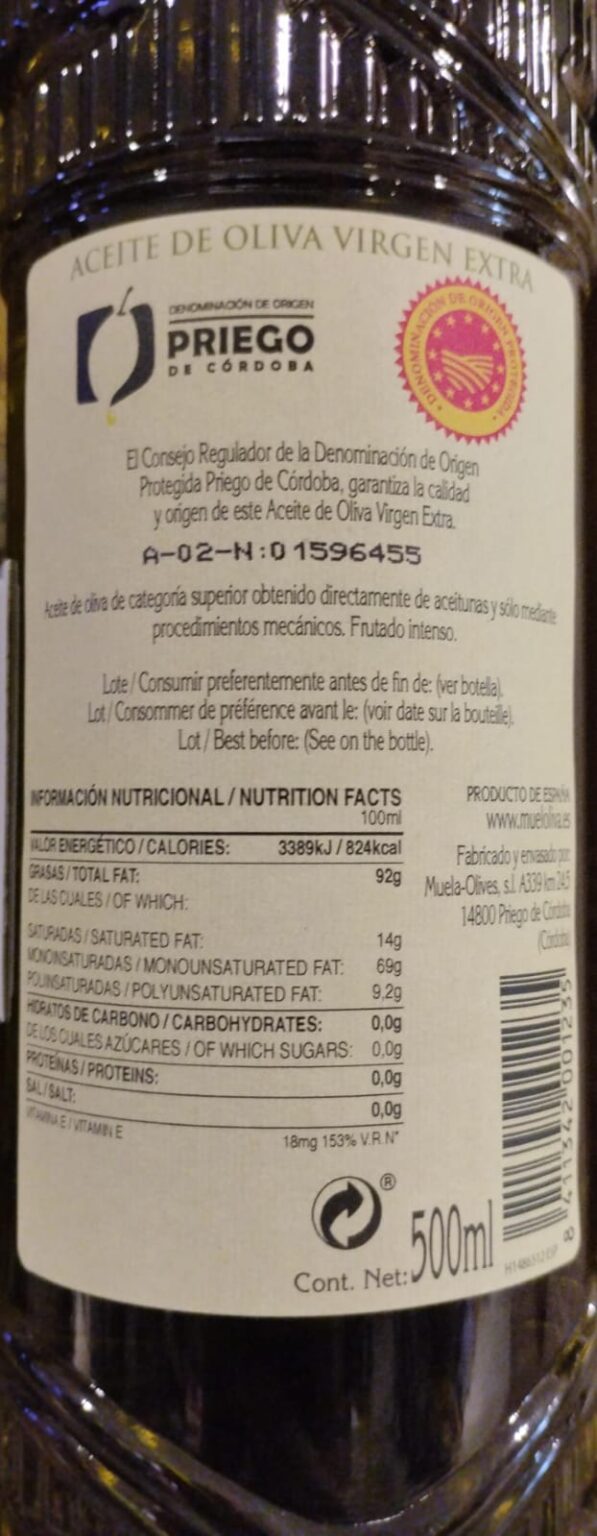 Venta del Barón Natives Olivenöl Extra aus Cordoba, 500ml – Bild 2