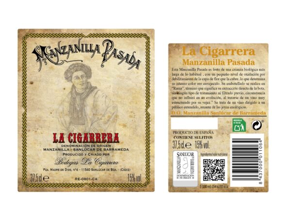 La Cigarrera Manzanilla Pasada Sanlúcar de Barrameda 75cl - Imagen 2
