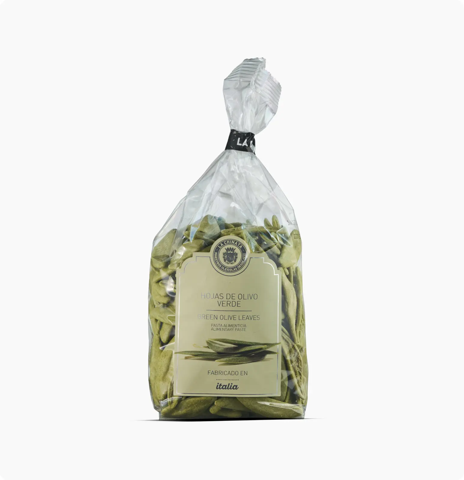 LA CHINATA PASTA CON FORMA DE HOJAS DE OLIVO VERDE 250 GR