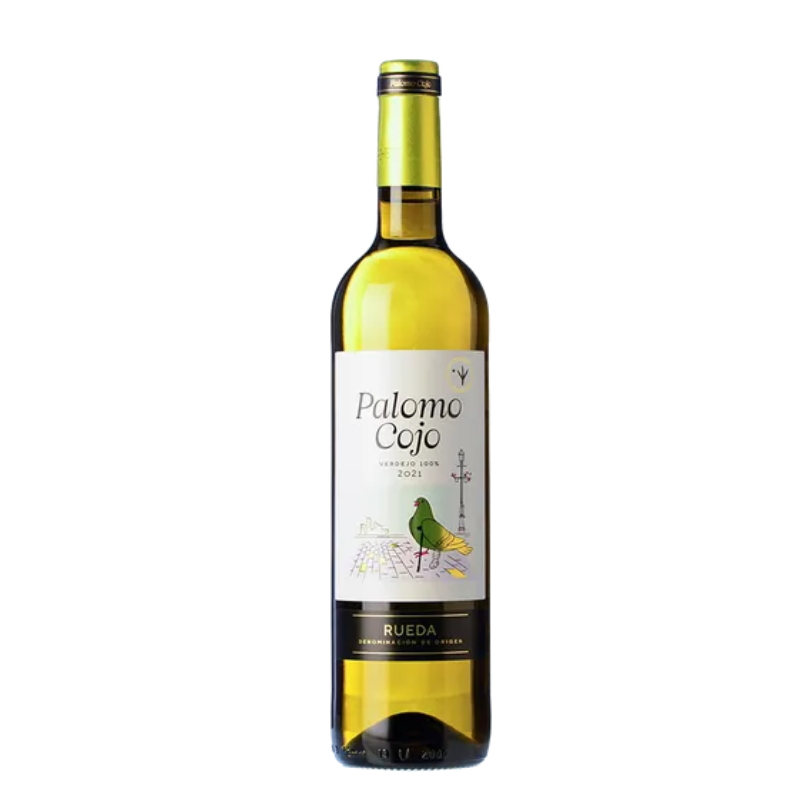 El Palomo Cojo Verdejo botella de vino blanco 75cl en cajas de regalo Andalubox.